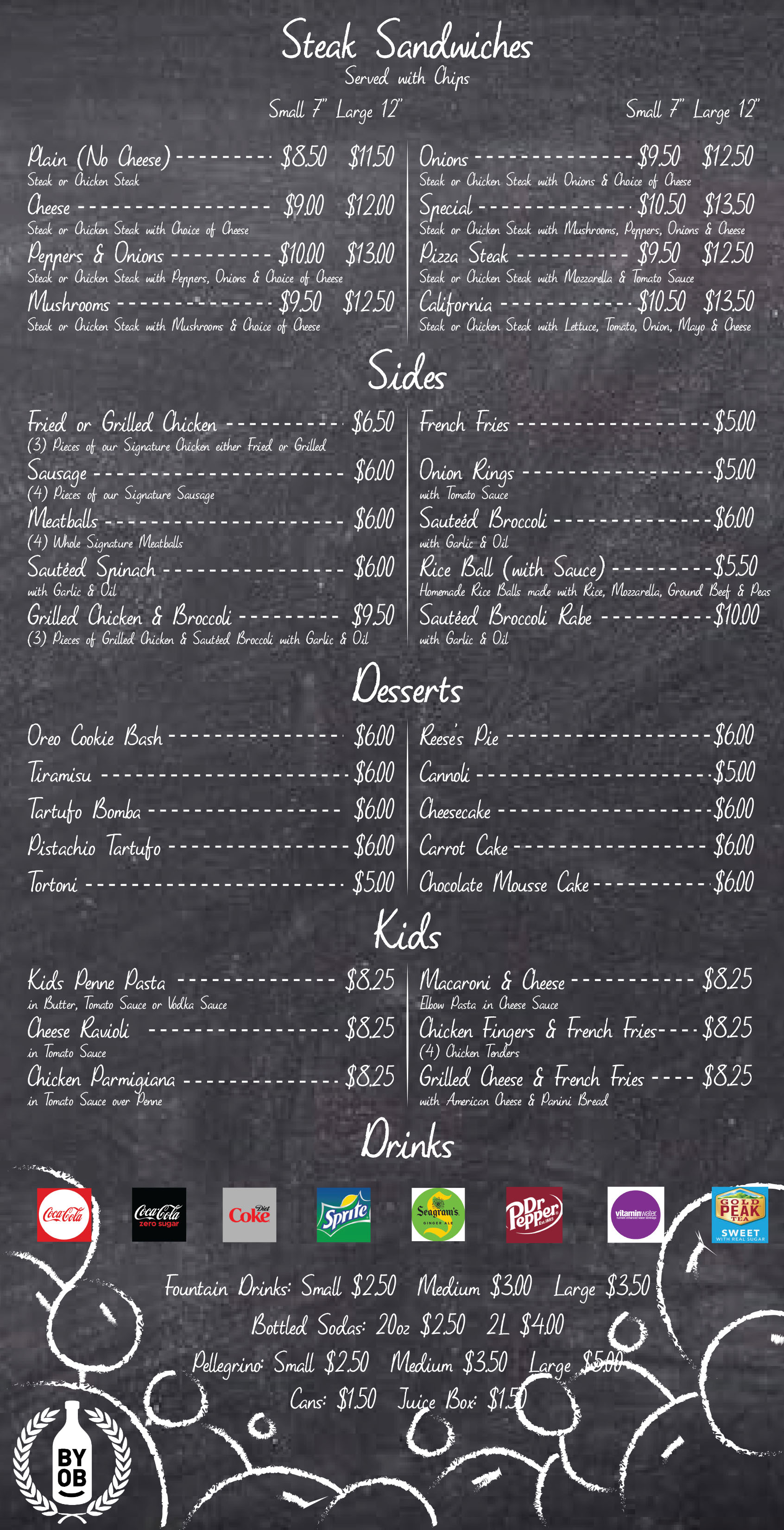STEAKS - SIDES - DESSERTS